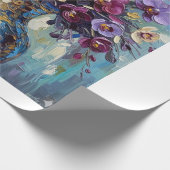 Digitale bloemcompositie cadeaupapier (Hoek)