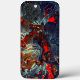 Digitale bloemen in as en houtskool boven steenkoo Case-Mate iPhone case