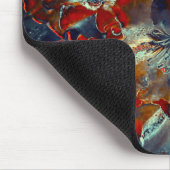 Digitale bloemen in as en houtskool boven steenkoo muismat (Hoek)