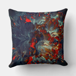 Digitale bloemen in as en houtskool over kolen kussen