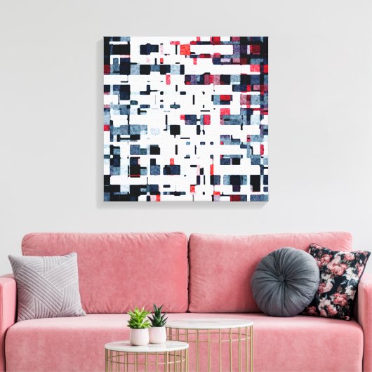 Digitale blokken canvas afdruk (Insitu (Woonkamer))