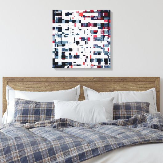 Digitale blokken canvas afdruk (Insitu (Slaapkamer))
