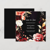 Digitale Bourgogne Bohemian Save The Date (Voorkant / Achterkant)