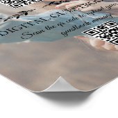 Digitale bruiloft album & gastenboek QR code foto Poster (Hoek)