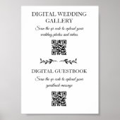 Digitale bruiloft album & gastenboek QR code trend Poster (Voorkant)