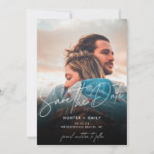 Digitale bruiloft Bewaar de bewerkbare datum Sjabl Aankondiging (Voorkant)