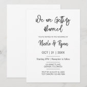 Digitale Bruiloft Moderne Bruiloft Elektronische B Kaart (Voorkant / Achterkant)