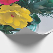 Digitale cadeauverpakking met ananasaccent cadeaupapier (Hoek)
