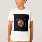 Digitale camera met rode opening t-shirt (Voorkant)
