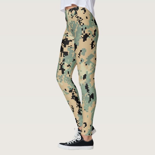 Digitale Camo – Groot camo patroon Leggings (Links)
