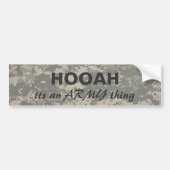 digitale camo HOOAH, een ARMY-ding Bumpersticker (Voorkant)