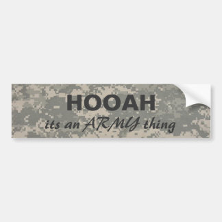 digitale camo HOOAH, een ARMY-ding Bumpersticker