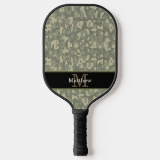 Digitale Camo Militaire Jager Initiaal Monogram Pickleball Paddle
