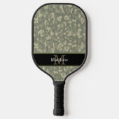 Digitale Camo Militaire Jager Initiaal Monogram Pickleball Paddle (Achterkant)