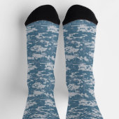 Digitale Camo Navyblauw Militair Camouflage Sokken (Top)