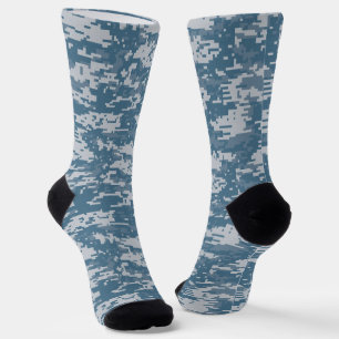 Digitale Camo Navyblauw Militair Camouflage Sokken