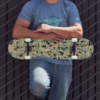 Digitale Camo – Tan-Green MED camouflagepatroon Persoonlijk Skateboard