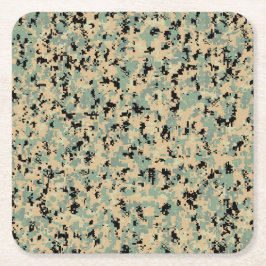 Digitale Camo – Tan-Green SM camo patroon Kartonnen Onderzetters