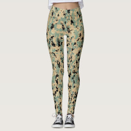 Digitale Camo – Tan-Green SM camouflagepatroon Leggings