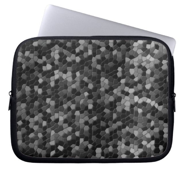 Digitale camo voor geborsteld metaal laptop sleeve (Voorkant)