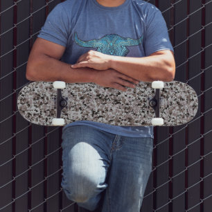 Digitale Camo - Zwart-Grijs SM camo patroon Persoonlijk Skateboard