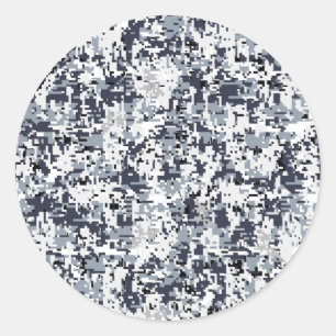Digitale Camouflage-decoratie in stedelijke stijl Ronde Sticker