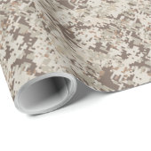 Digitale camouflage in woestijnstijl cadeaupapier (Rol Hoek)