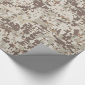Digitale camouflage in woestijnstijl cadeaupapier (Hoek)