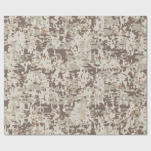 Digitale camouflage in woestijnstijl cadeaupapier (Vlak)