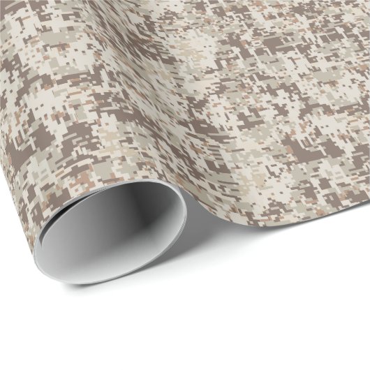 Digitale camouflage in woestijnstijl cadeaupapier (Rol Hoek)
