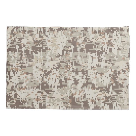 Digitale camouflage in woestijnstijl kussensloop (Achterkant-Links)