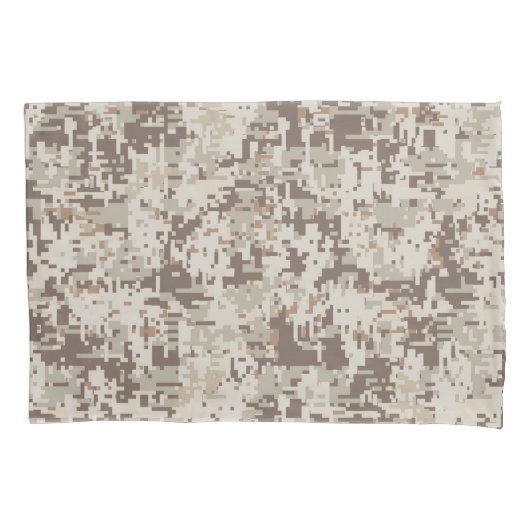 Digitale camouflage in woestijnstijl kussensloop (Voorkant-Links)