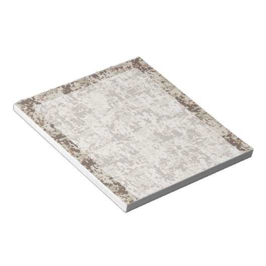 Digitale camouflage in woestijnstijl notitieblok (Schuin)