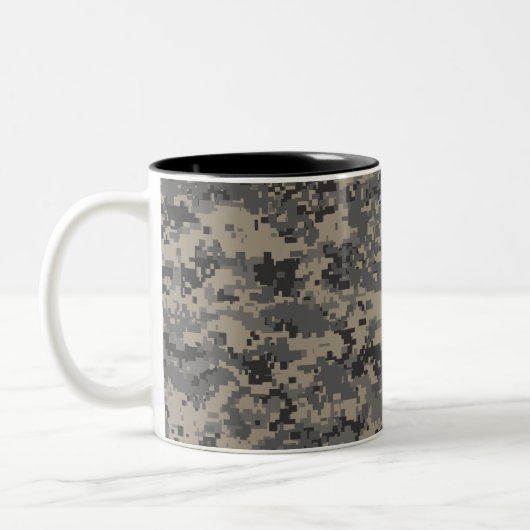Digitale camouflage militaire leger pixel camo pri tweekleurige koffiemok (Links)