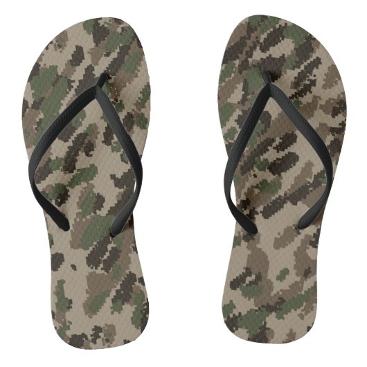 Digitale camouflage teenslippers (Voetbed)