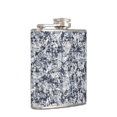 Digitale camouflage voor stadsstijl Silver Gray Heupfles (Rechts)