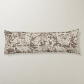 Digitale camouflage voor woestijn Beige Style Lichaamskussen (Achterkant)