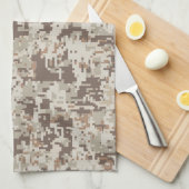 Digitale camouflage voor woestijn Beige Style Theedoek (Quarter Fold)