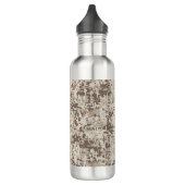 Digitale camouflage voor woestijn Beige Style Waterfles (Links)