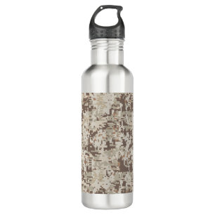 Digitale camouflage voor woestijn Beige Style Waterfles