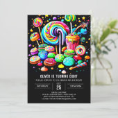 Digitale Candyland Verjaardag Kaart (Staand voorkant)