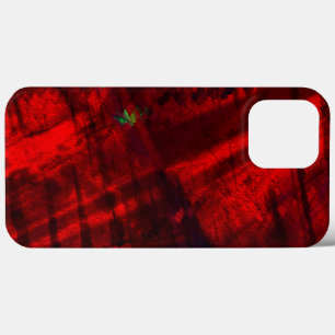 Digitale canyon in sterk rood en limoen-groen deta Case-Mate iPhone case