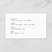 Digitale citroengeel met moderne, minimalistische  visitekaartje (Achterkant)