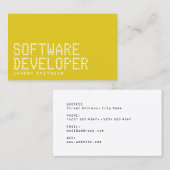 Digitale citroengeel met moderne, minimalistische  visitekaartje (Voorkant / Achterkant)