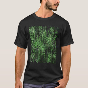 Digitale Code Groene Digitale Regen Crypto Tech T-shirt