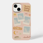 Digitale Collage Esthetische Telefoonhoes iPhone Hoesje (Achterkant)