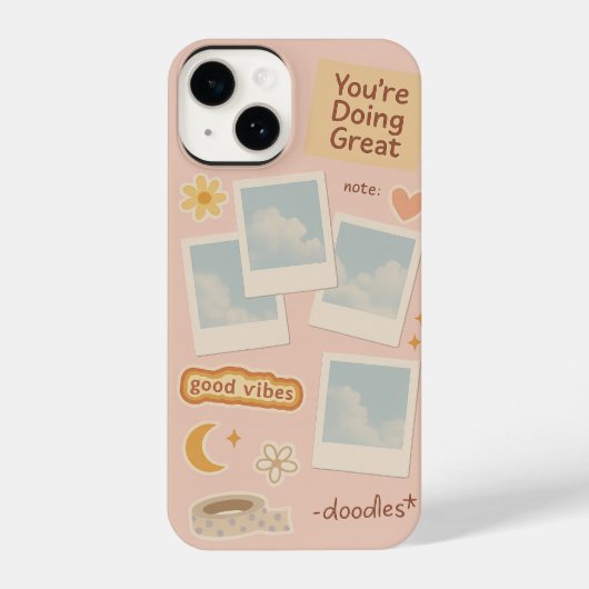 Digitale Collage Esthetische Telefoonhoes iPhone Hoesje (Achterkant)