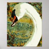 Digitale Collage Swan Poster (Voorkant)