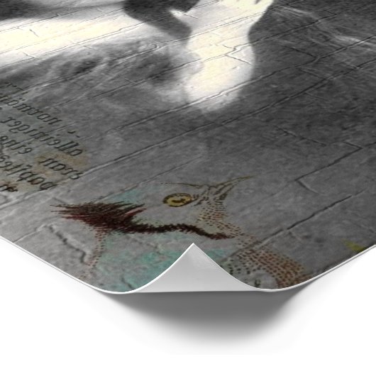 digitale collage voor dame en paarden poster (Hoek)