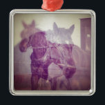 Digitale collage voor paardenpaarden metalen ornament<br><div class="desc">Fotografie en digitale kunst door Angelandspot.</div>